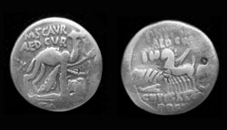 M. Aemilius Scaurus, P. Plautius Hypsaeus, Denarius, Subjugation of Nabataean Kingdom!
